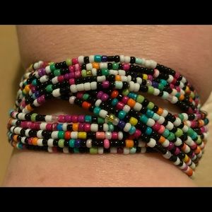 Beaded cuff bracelet